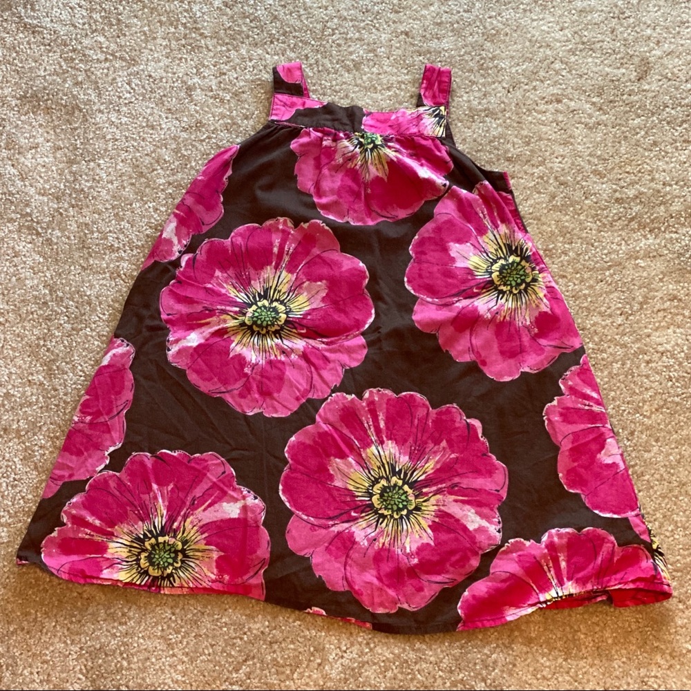 Gap kids poppy flower lined dress girls XS